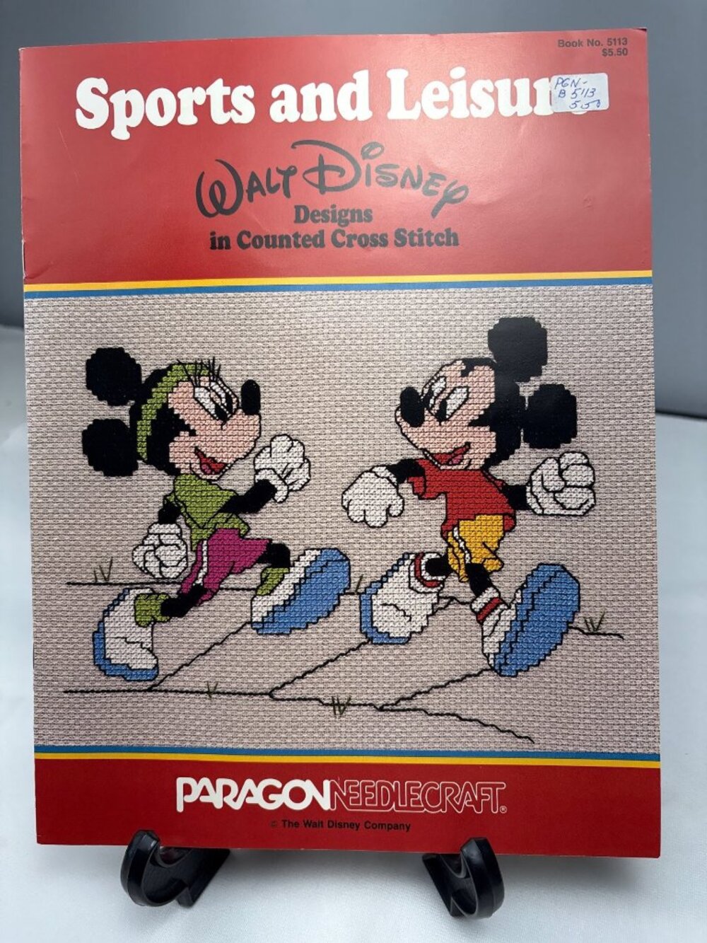 Disney Sports & Leisure Counted Cross Stitch Book Mickey & Friends Patterns